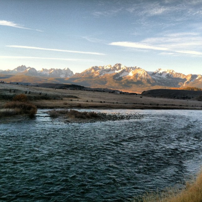 The view from Mark's hotel room in Stanley, ID.