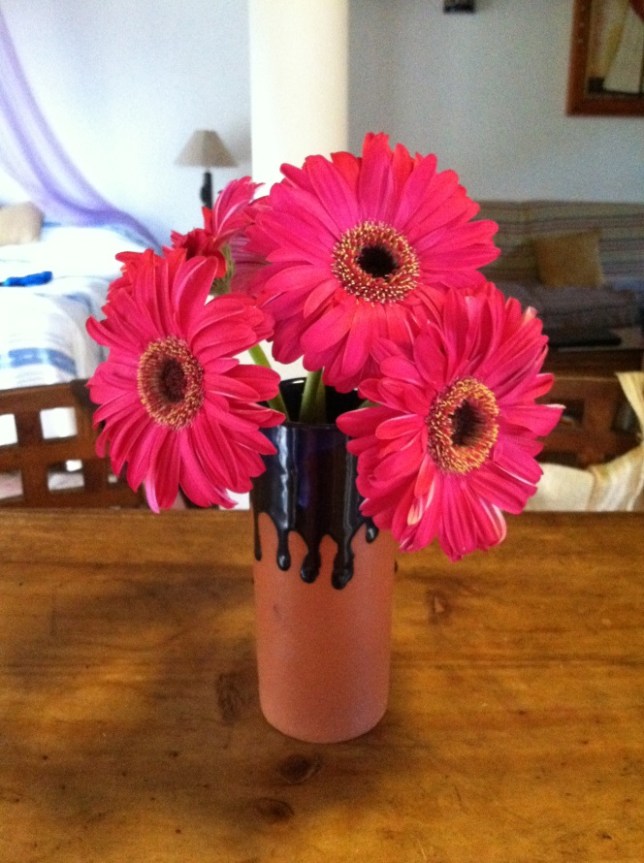 Best purchase ever: fresh flowers. I've never stared so hard at flowers. It helped.